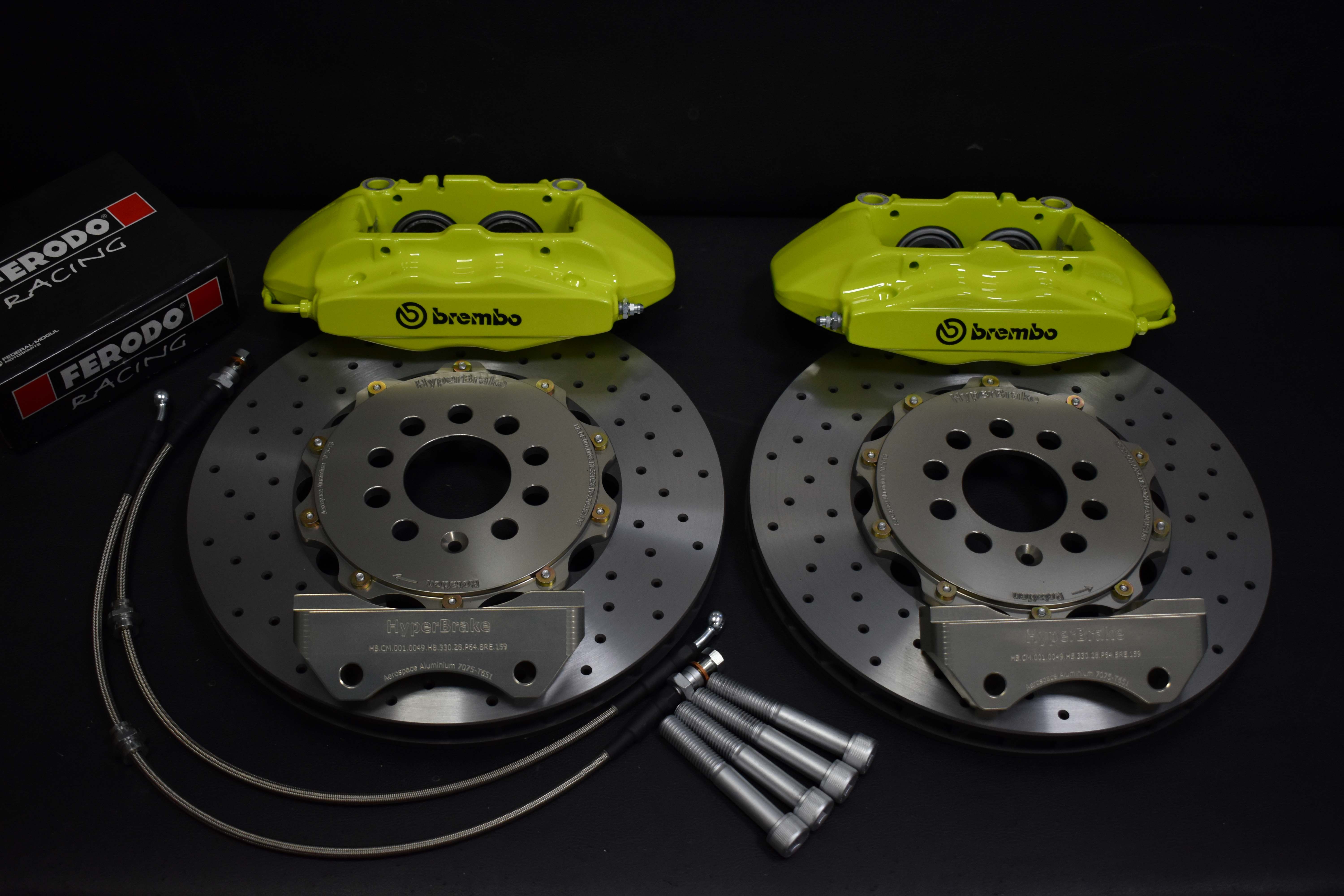 HyperBrake Motorsport Front 4pot Big Brake Kit without calipers for Audi TT QUATTRO MK1 (8N) for Brembo calipers from Alfa Romeo 159 TBi/Renault Megane RS and 2-Piece Full Floating Brake Rotors 330x28mm - Image 8